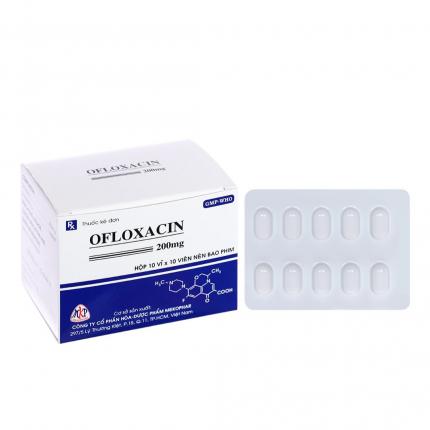 Thuốc Ofloxacin 200mg Mekophar - Điều trị nhiễm khuẩn, viêm phổi