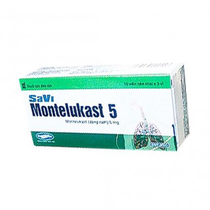 Thuốc Savi Montelukast 5mg - Điều trị hen phế quản