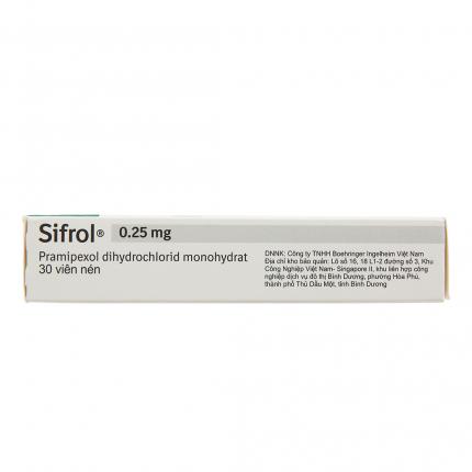 Mặt bên Sifrol 025mg Điều Trị Bệnh Parkinson