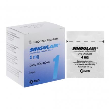Thuốc Singulair 4mg dạng cốm - Điều trị và dự phòng hen phế quản
