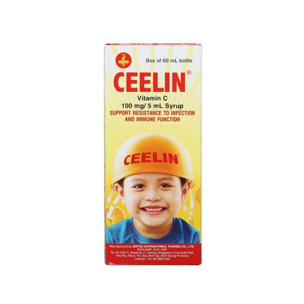Thuốc Siro Ceelin Lọ 60ml - Bổ sung vitamin C, tăng cường miễn dịch