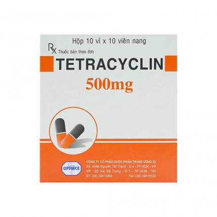 Mặt trước thuốc Tetracycline 500 mg