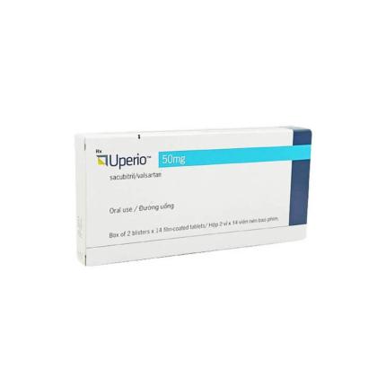 Thuốc Uperio 50mg (Hộp 2 vỉ x 14 viên) - Điều trị suy tim có triệu chứng (Novartis)