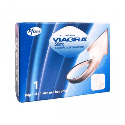 Thuốc Viagra (50mg) - Điều trị rối loạn cương dương hộp 1 viên