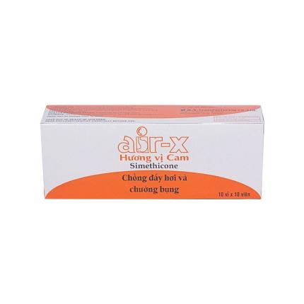 Thuốc viên nhai AIR-X (80mg) - Chống đầy hơi, chướng bụng