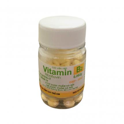 Thuốc Vitamin B2 (0.002g) - Tăng cường hấp thu, giảm viêm loét