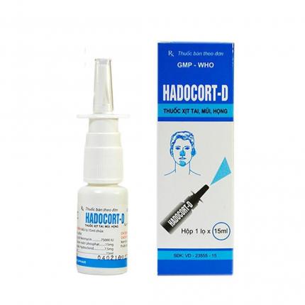 Thuốc Hadocort-D - Điều trị viêm mũi, viêm xoang chai 15ml