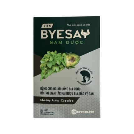 Combo 5 hộp Viên Byesay Nam Dược - Giải rượu, bảo vệ gan (1 vỉ x 6 viên)
