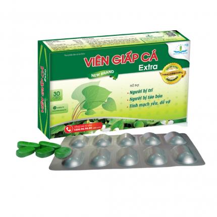 Combo 3 hộp Viên Giấp Cá Extra - Nhuận tràng, giảm triệu chứng trĩ