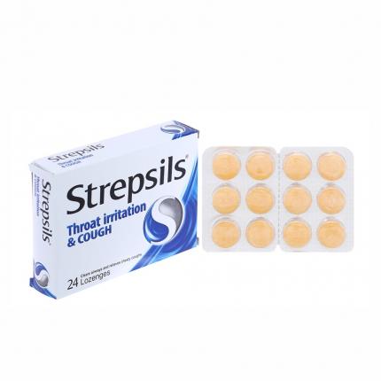 Viên Ngậm Strepsils Throat Irritation Cough