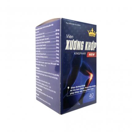 Viên Xương khớp Kingphar New (40 viên) - Dưỡng khớp, hỗ trợ làm chậm thoái hóa khớp