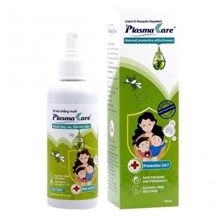 Xịt chống muỗi PlasmaKare – Bảo vệ hiệu quả khỏi muỗi và côn trùng, an toàn cho da nhạy cảm (100ml)