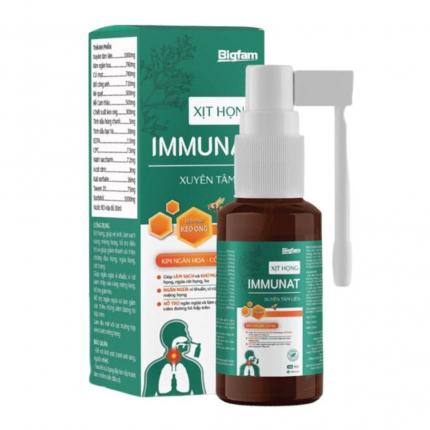 Xịt Họng Immunat - Làm sạch vùng miệng họng