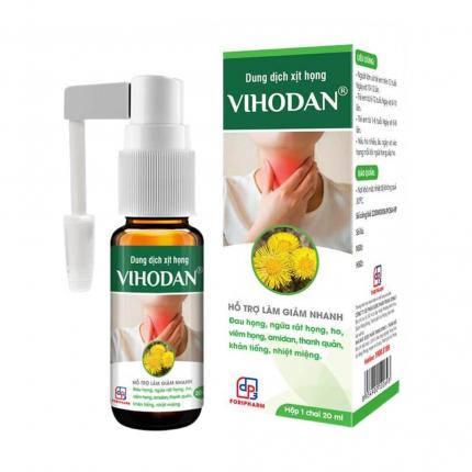 Xịt họng Vihodan giảm ho, giảm đau họng