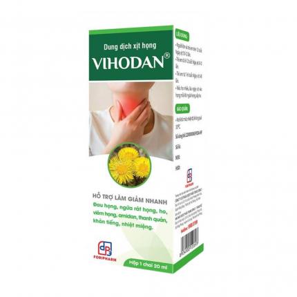 Xịt họng Vihodan giảm ho, giảm đau họng