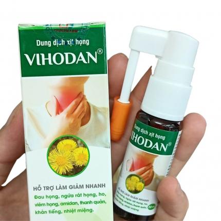 Xịt họng Vihodan giảm ho, giảm đau họng