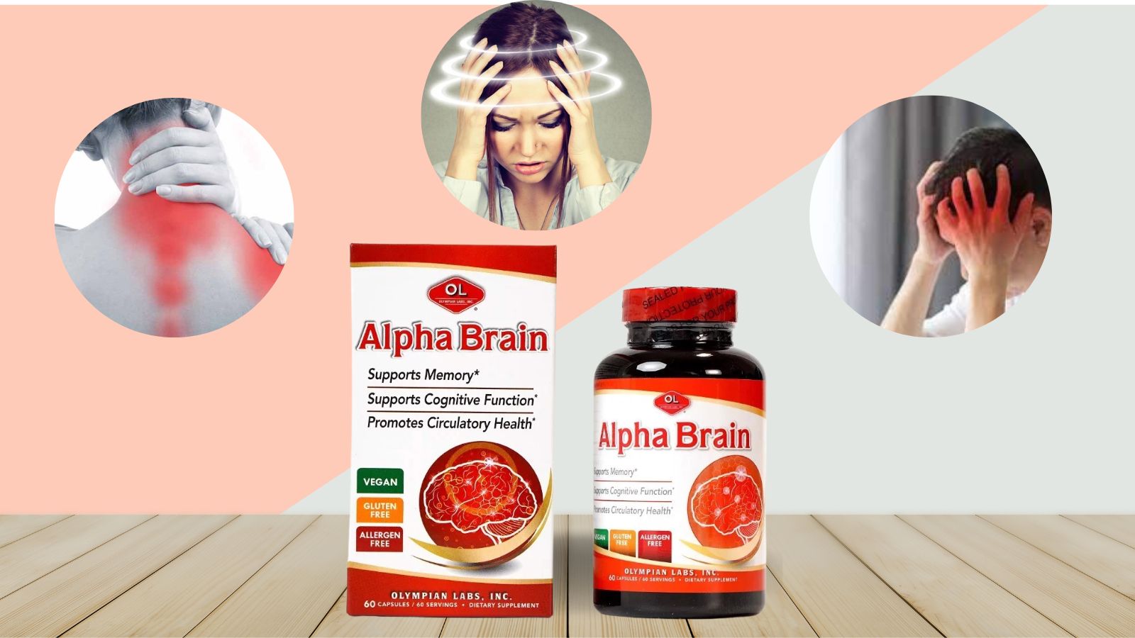 Thuốc bổ n&atilde;o Alpha Brain gi&uacute;p giảm rối loạn tiền đ&igrave;nh