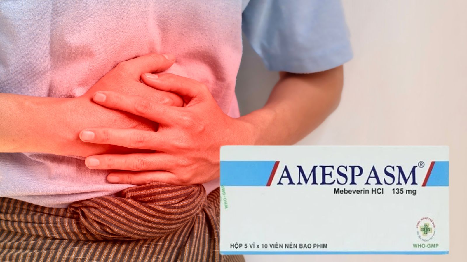 Mebeverine 135mg - th&agrave;nh phần ch&iacute;nh của Amespasm