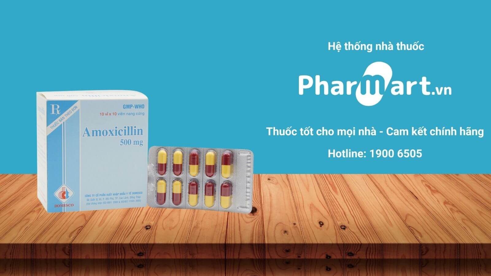 Mua ngay Amoxicillin 500 mg Domesco ch&iacute;nh h&atilde;ng tại Phartmart.vn