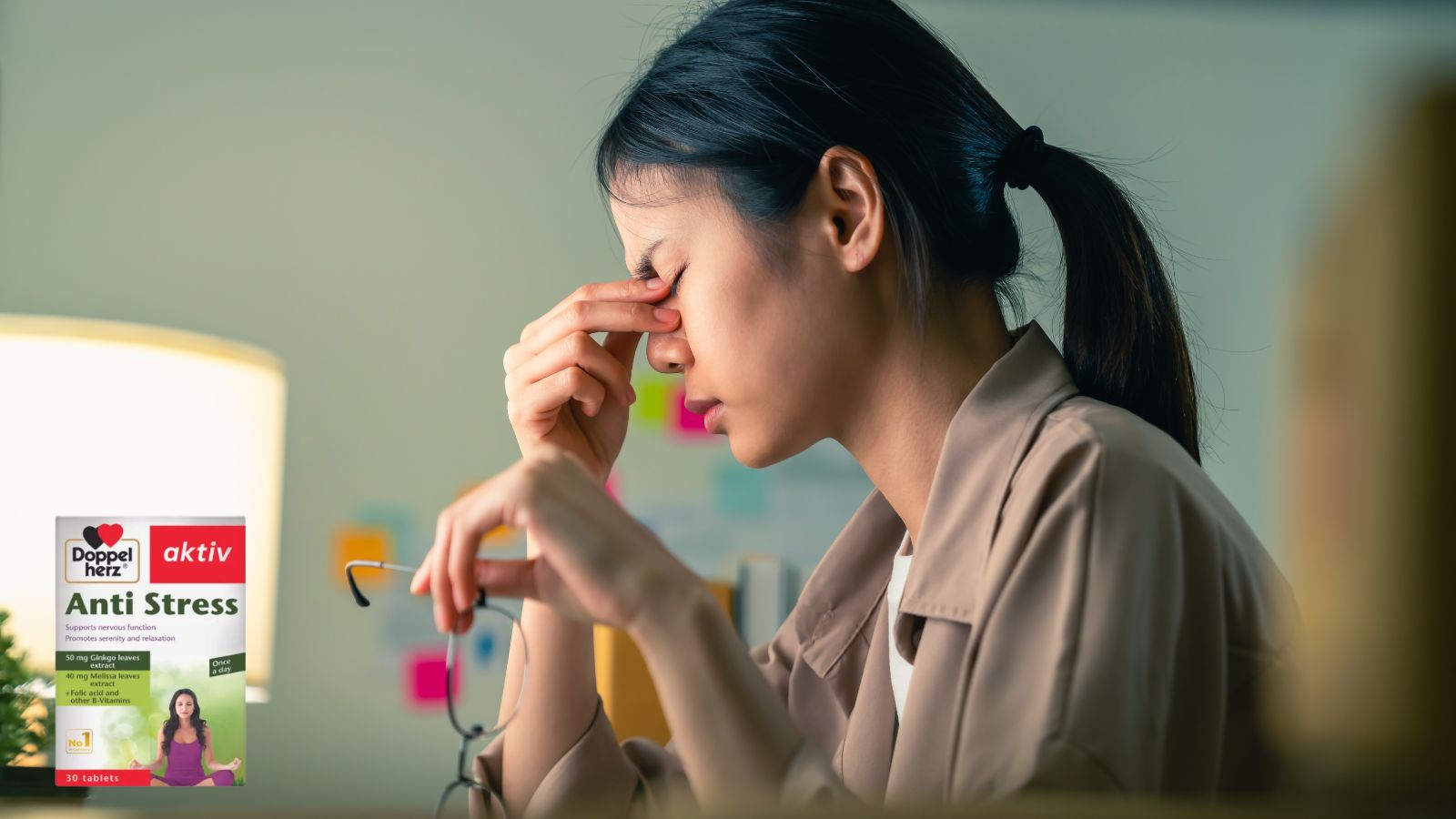 Vi&ecirc;n uống Anti Stress Doppelherz giảm căng thẳng, tăng cường sức khỏe n&atilde;o bộ