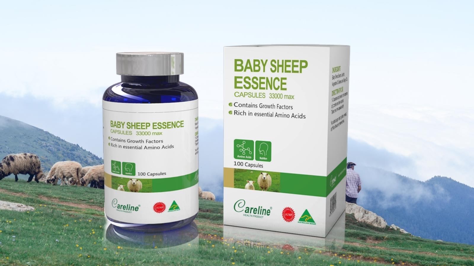 Vi&ecirc;n uống Baby Sheep Essence chứa 100% th&agrave;nh phần tự nhi&ecirc;n.