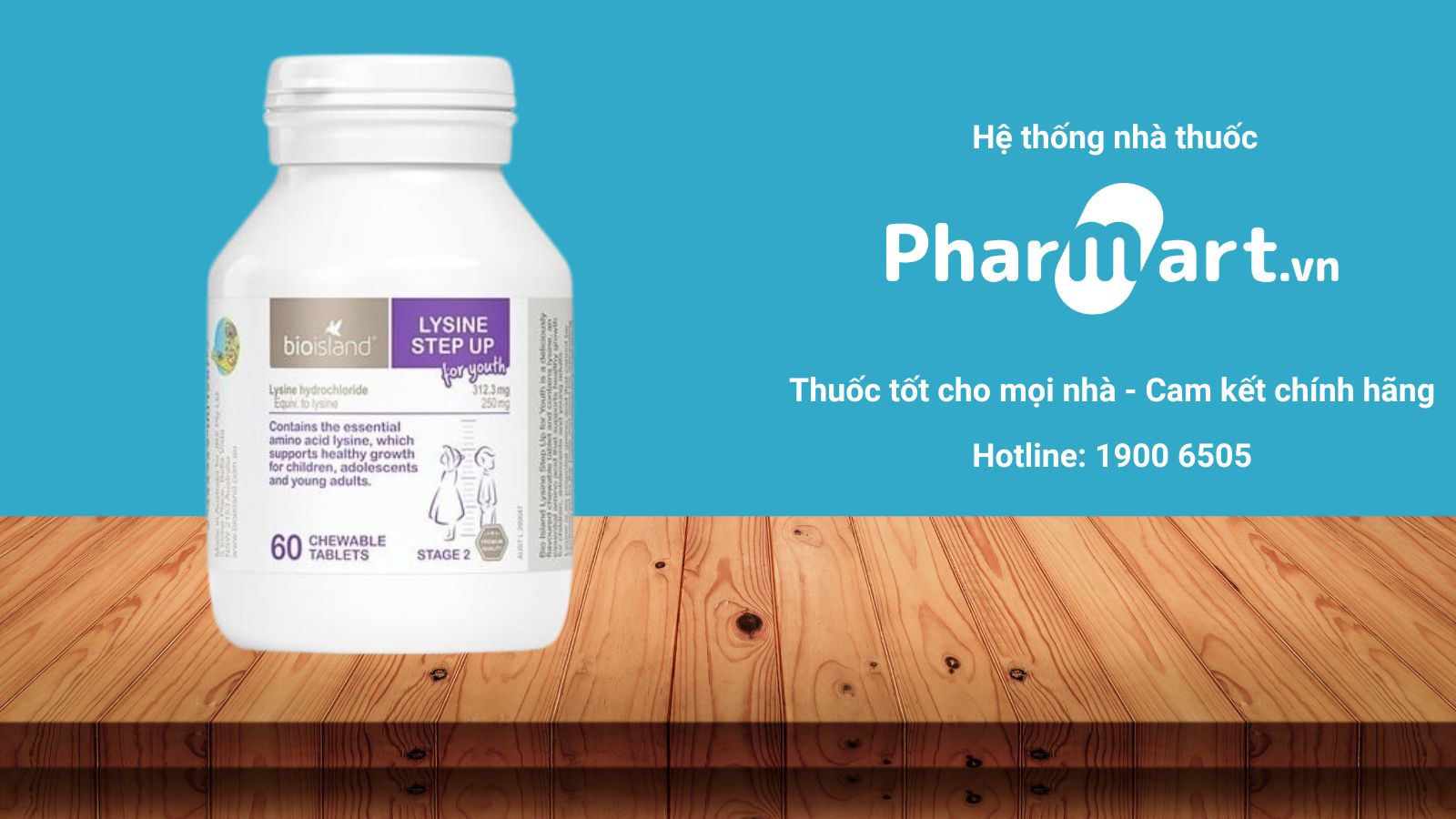 Địa chỉ mua Bio Island Lysine Step Up For Youth uy tín