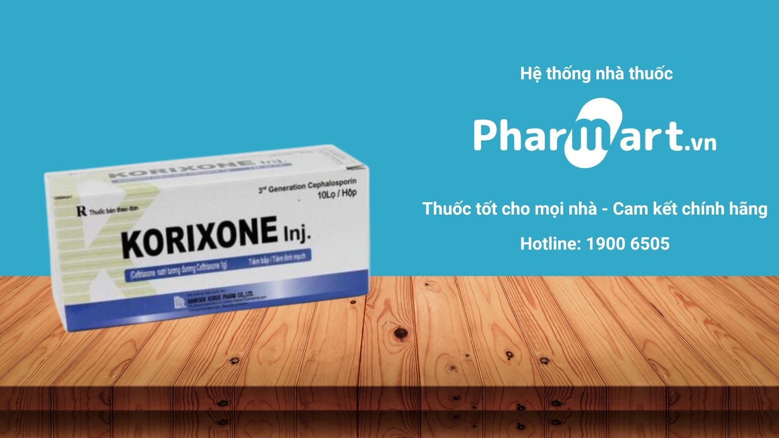 Mua ngay bột pha ti&ecirc;m Korixone Inj 1g ch&iacute;nh h&atilde;ng tại Hz888a.com