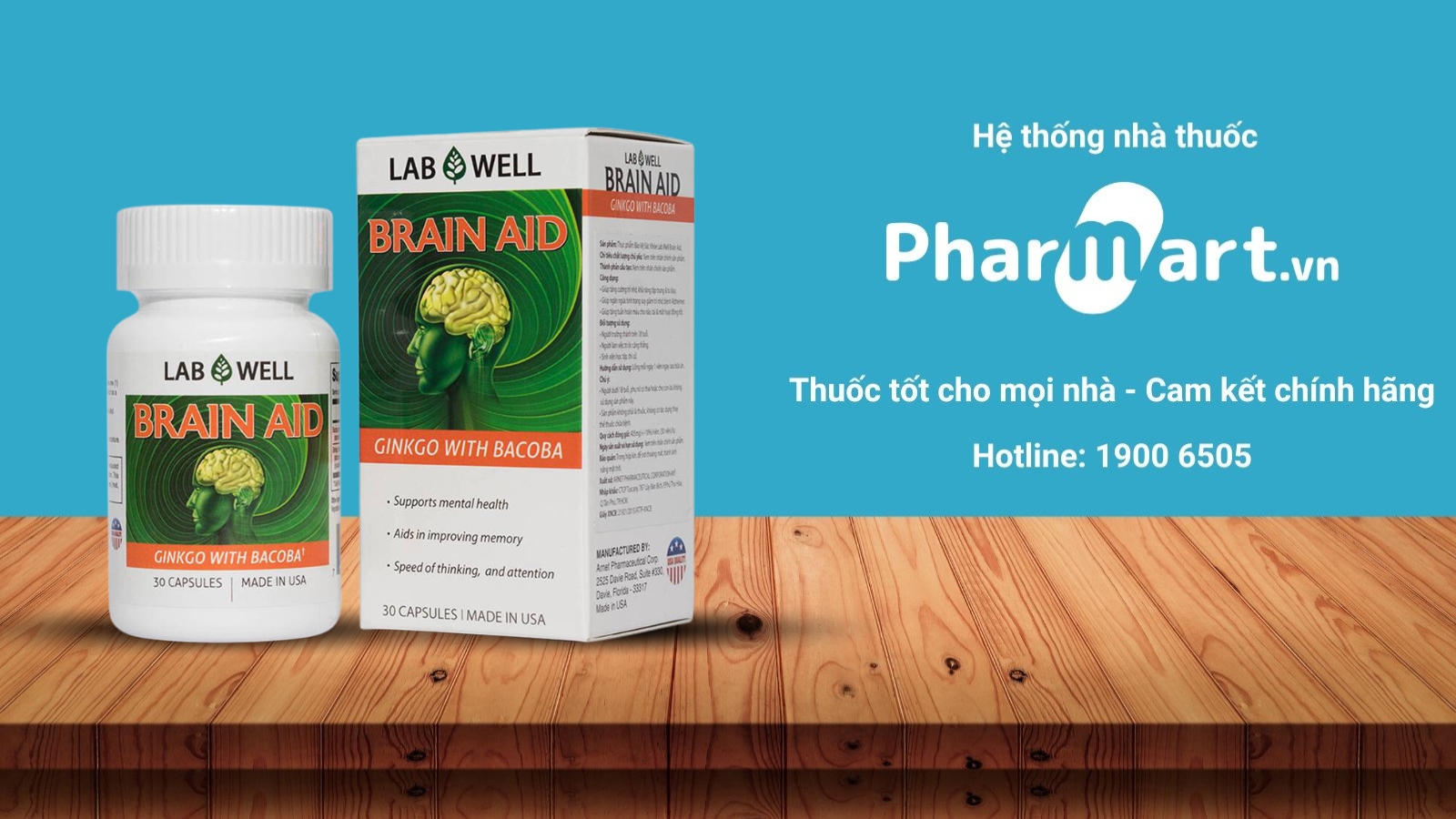 Vi&ecirc;n uống bổ n&atilde;o Brain Aid hiện đang được ph&acirc;n phối&nbsp;tại Hz888a.com