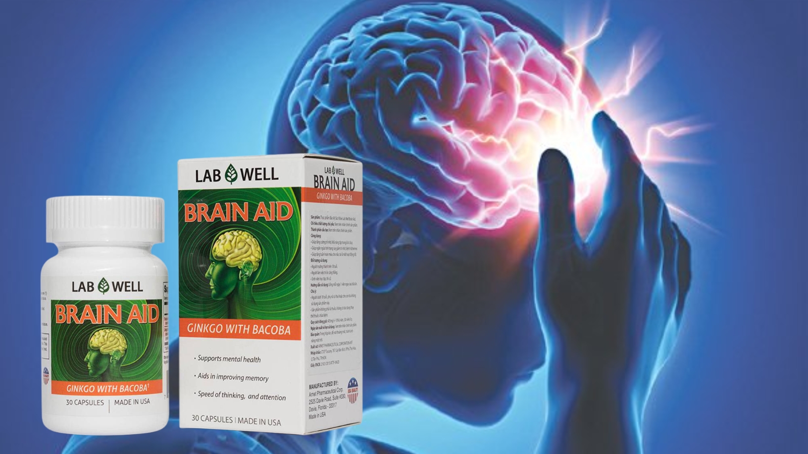 Vi&ecirc;n uống bổ n&atilde;o Brain Aid