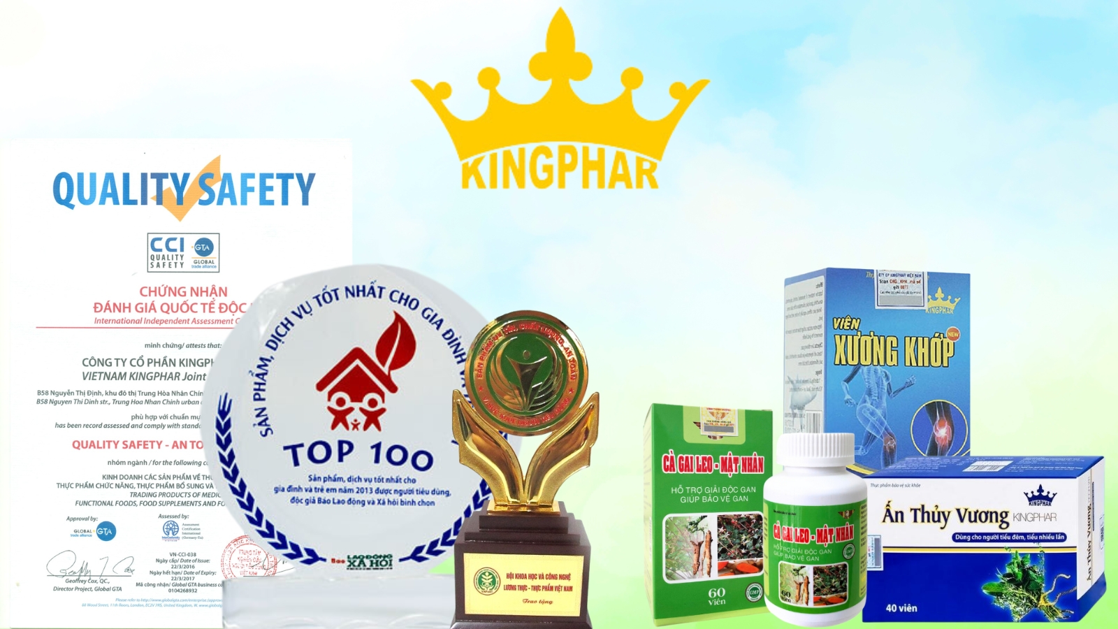 Một số th&agrave;nh tựu v&agrave; sản phẩm nổi bật của Kingphar