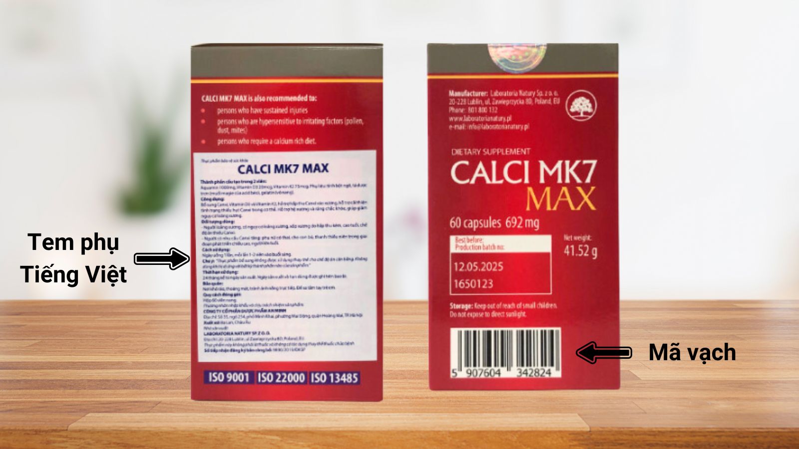 C&aacute;ch nhận biết Canxi MK7 Max ch&iacute;nh h&atilde;ng