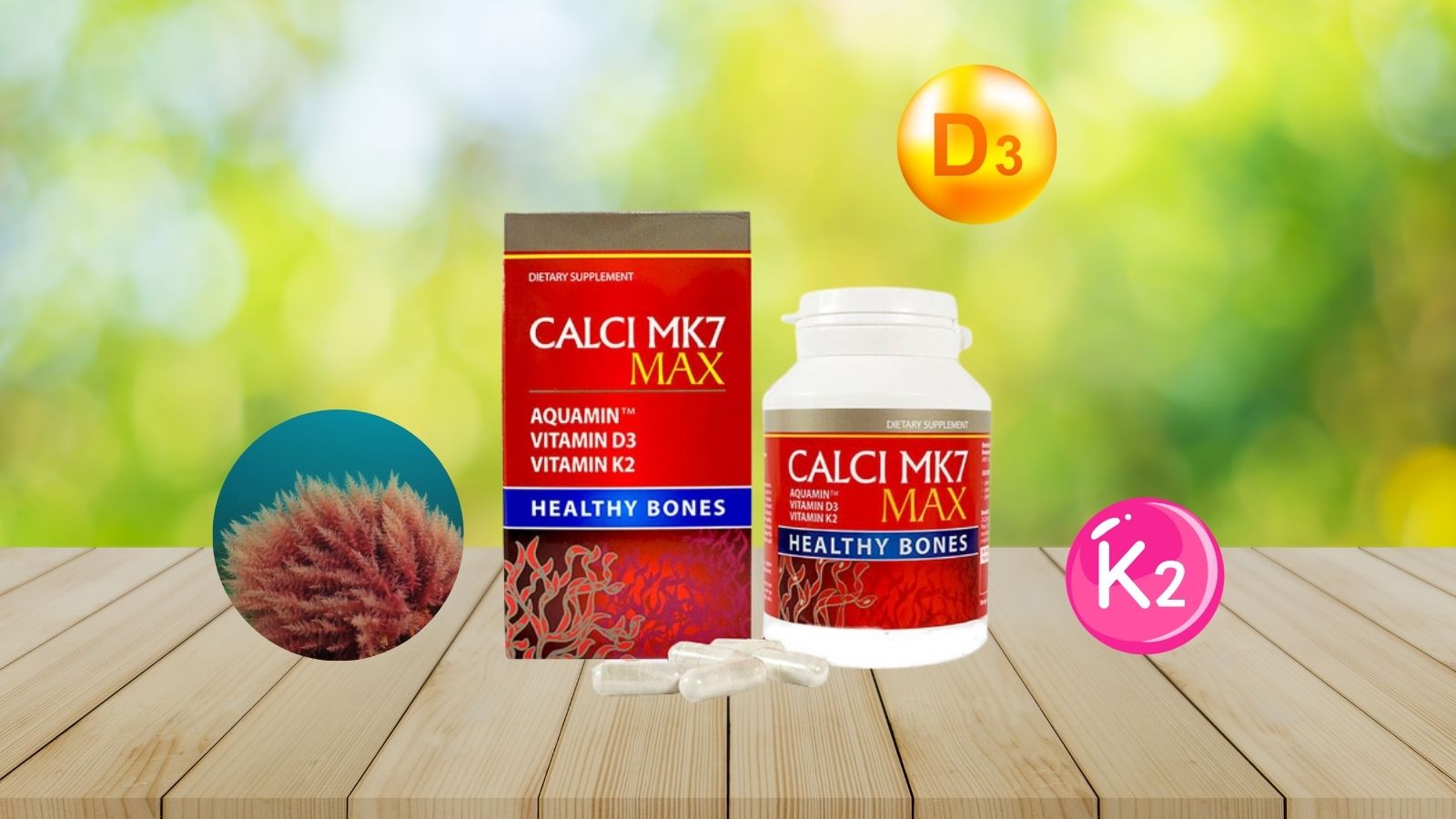 C&aacute;c th&agrave;nh phần c&oacute; trong vi&ecirc;n Canxi MK7 Max