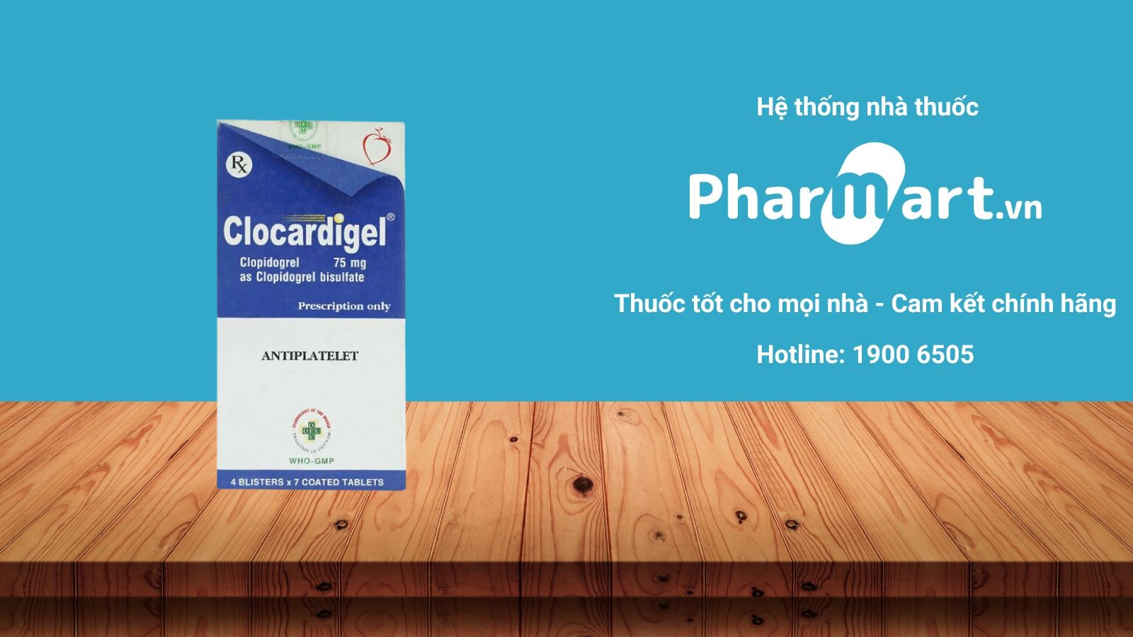 Mua ngay Clocardigel 75mg ch&iacute;nh h&atilde;ng tại Hz888a.com