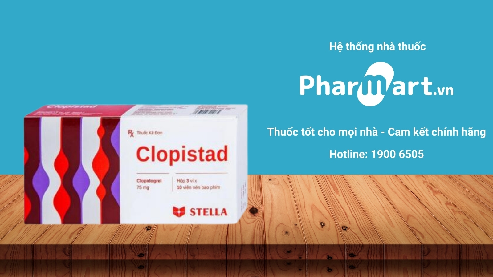 Mua ngay thuốc Clopistad 75mg ch&iacute;nh h&atilde;ng tại Hz888a.com