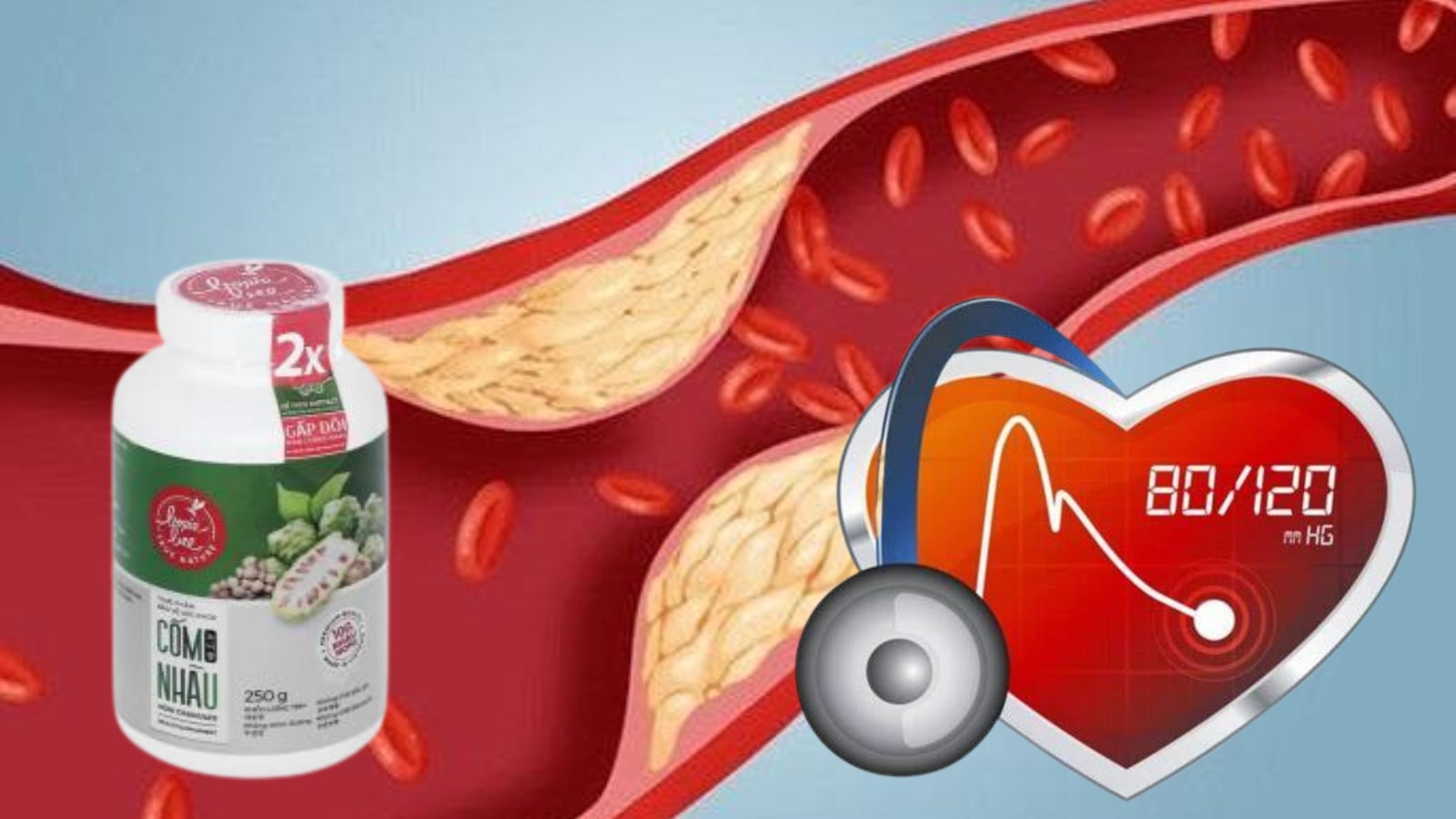 NattoEnzym Red Rice ngừa xơ vữa mạch m&aacute;u