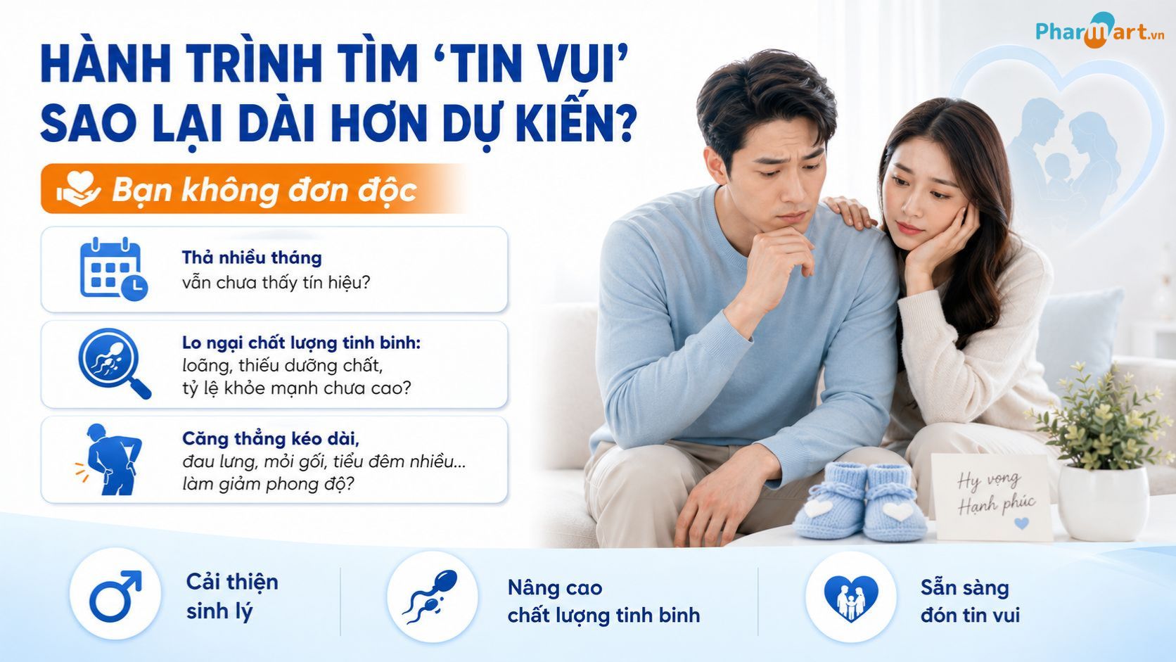 Nhiều nguy&ecirc;n nh&acirc;n khiến c&aacute;c cặp vợ chồng m&atilde;i chưa c&oacute; "tin vui"