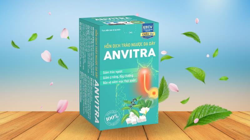Anvitra m&agrave;u xanh d&agrave;nh cho người tr&agrave;o ngược dạ d&agrave;y nặng hay t&aacute;i ph&aacute;t.