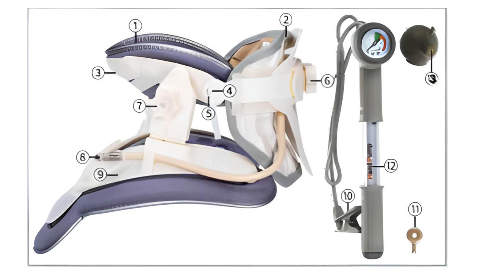 Bộ phận đi k&egrave;m của đai k&eacute;o gi&atilde;n cột sống cổ Alphay JQAH-3