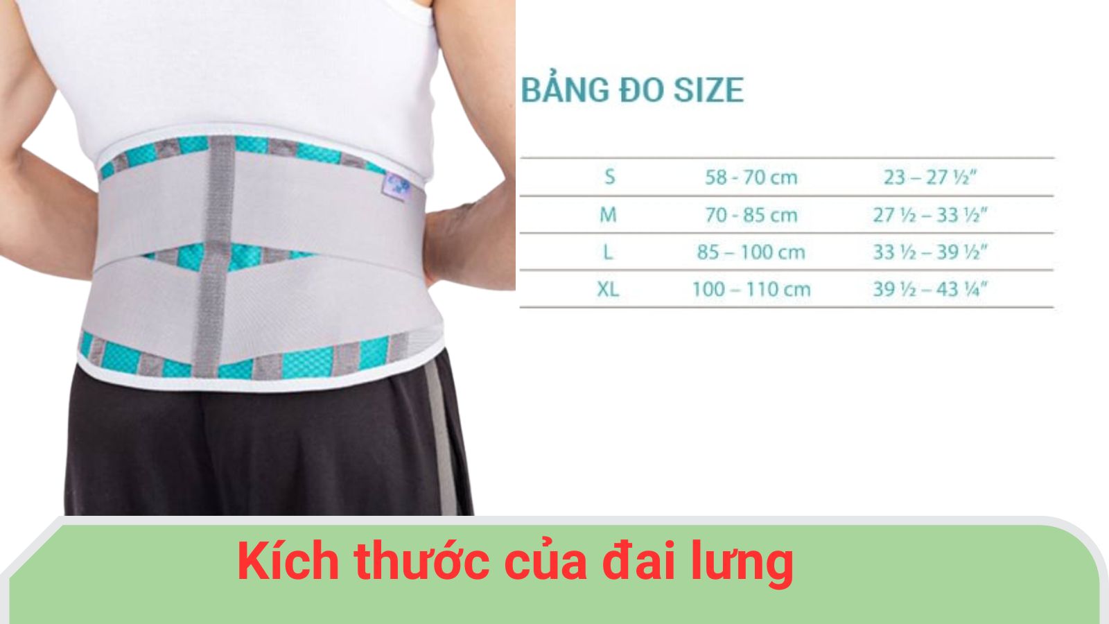 Số đo k&iacute;ch thước đai lưng