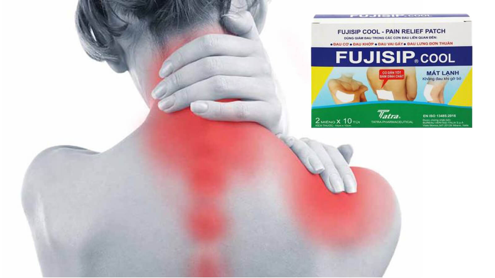 D&aacute;n Fujisip Cool mang lại t&aacute;c dụng giảm đau hiệu quả v&agrave; l&agrave;m dịu cảm gi&aacute;c kh&oacute; chịu