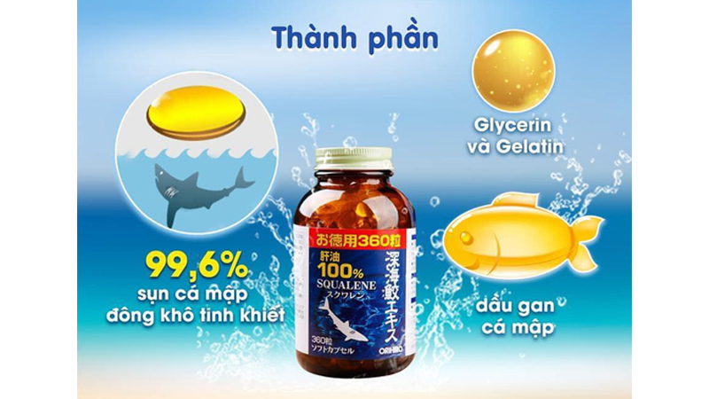 Th&agrave;nh phần dầu gan c&aacute; mập Deep Sea Shark Orihiro