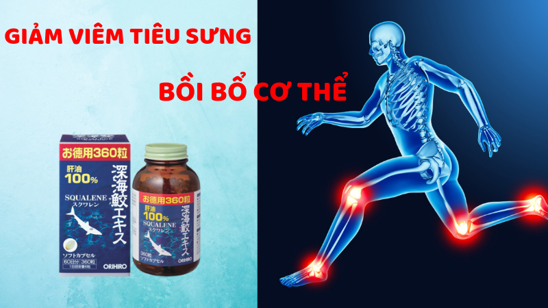 Dầu gan c&aacute; mập Deep Sea Shark Orihiro gi&uacute;p giảm vi&ecirc;m ti&ecirc;u sưng an to&agrave;n