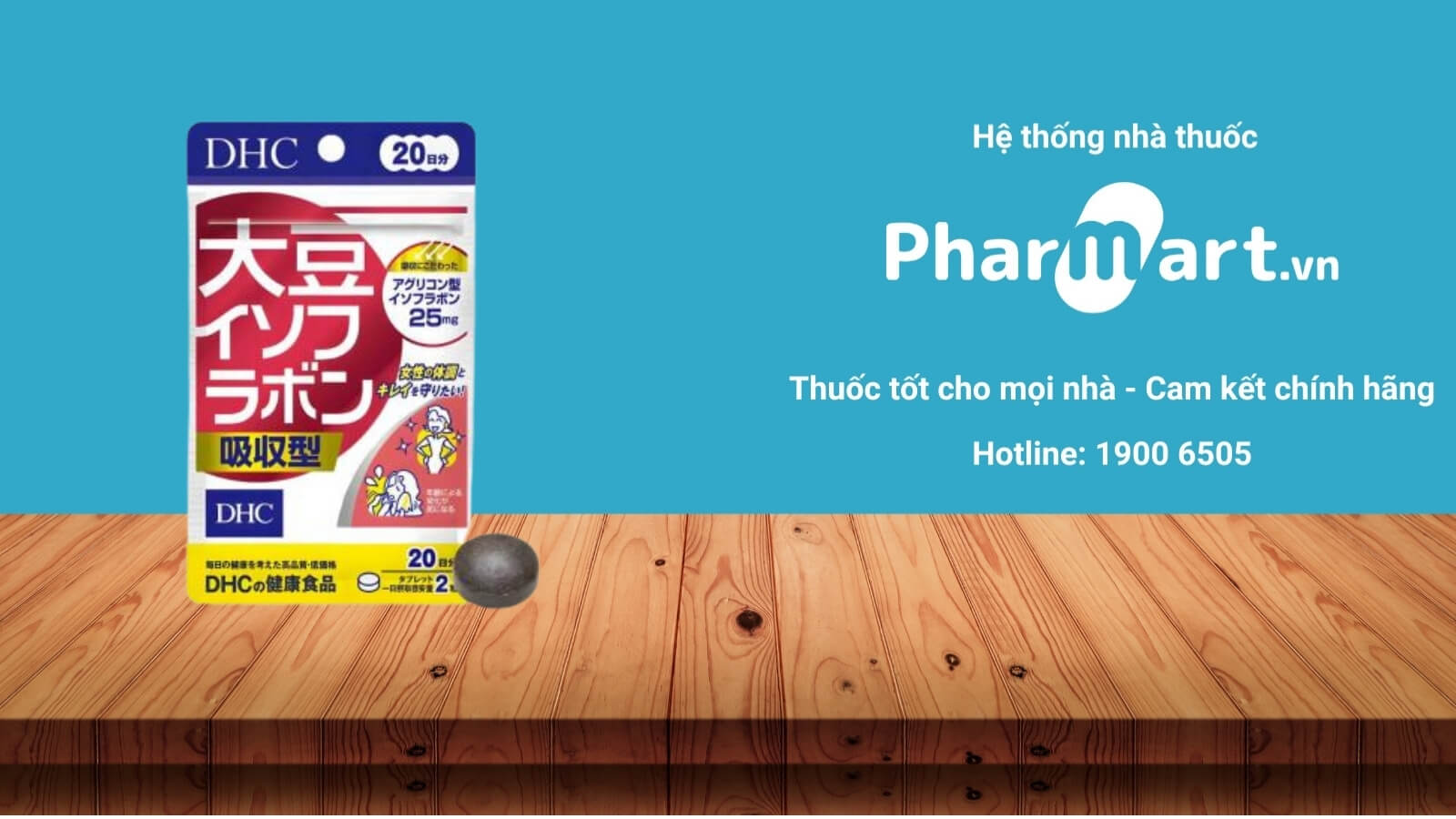 Mua ngay viên uống DHC mầm đậu nành giảm lão hóa da chính hãng tại Hz888a.com