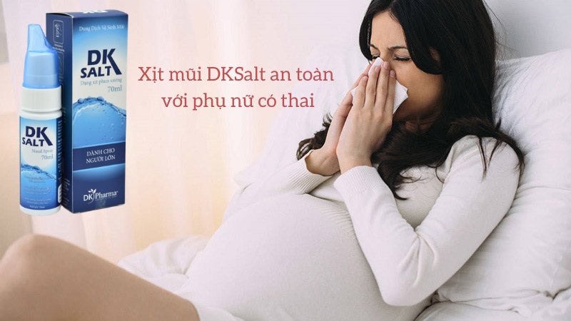 Xịt mũi DKSalt an to&agrave;n với b&agrave; bầu