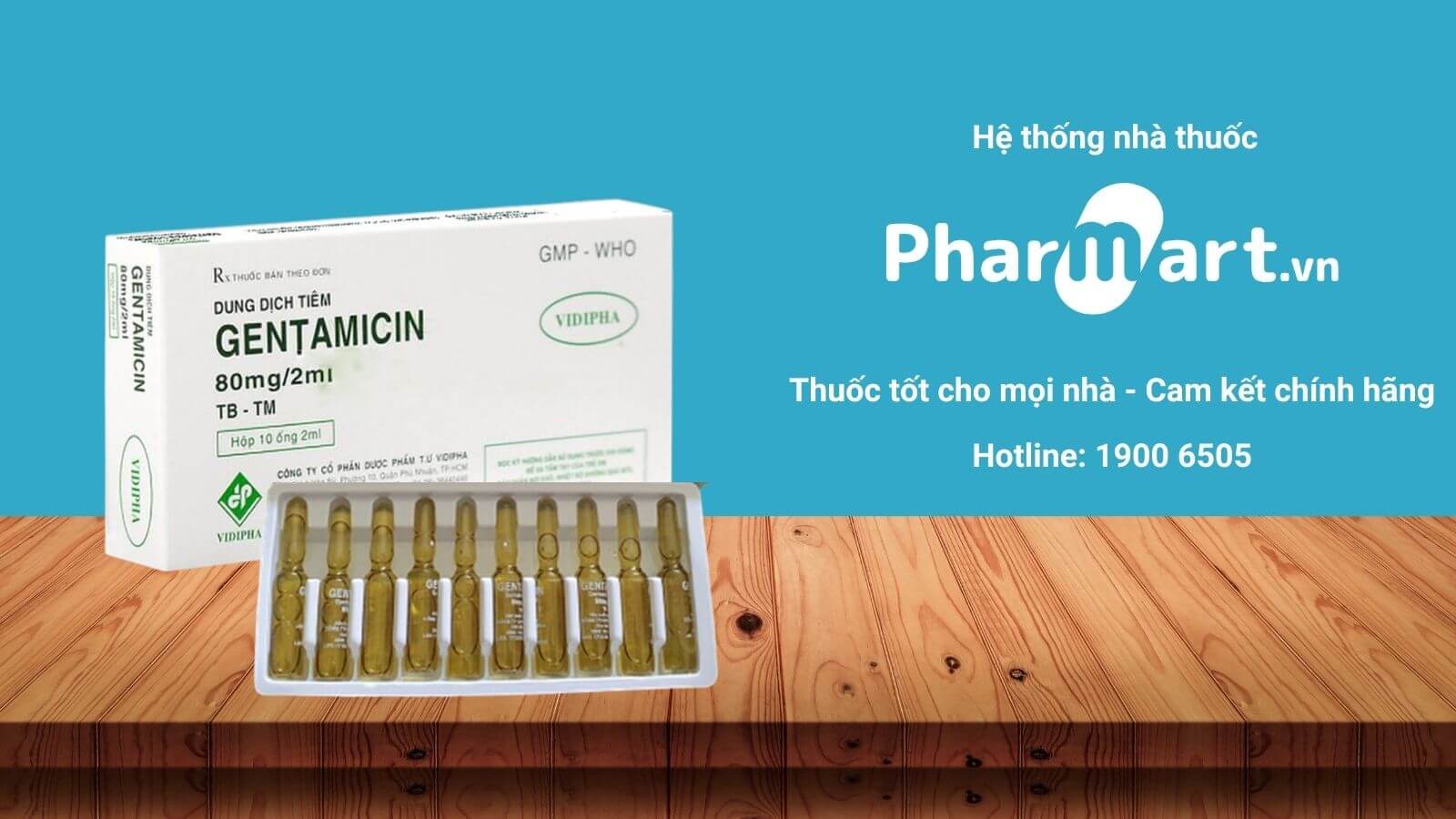 Mua ngay Gentamicin 80mg 2ml Vidiphar chính hãng tại Hz888a.com