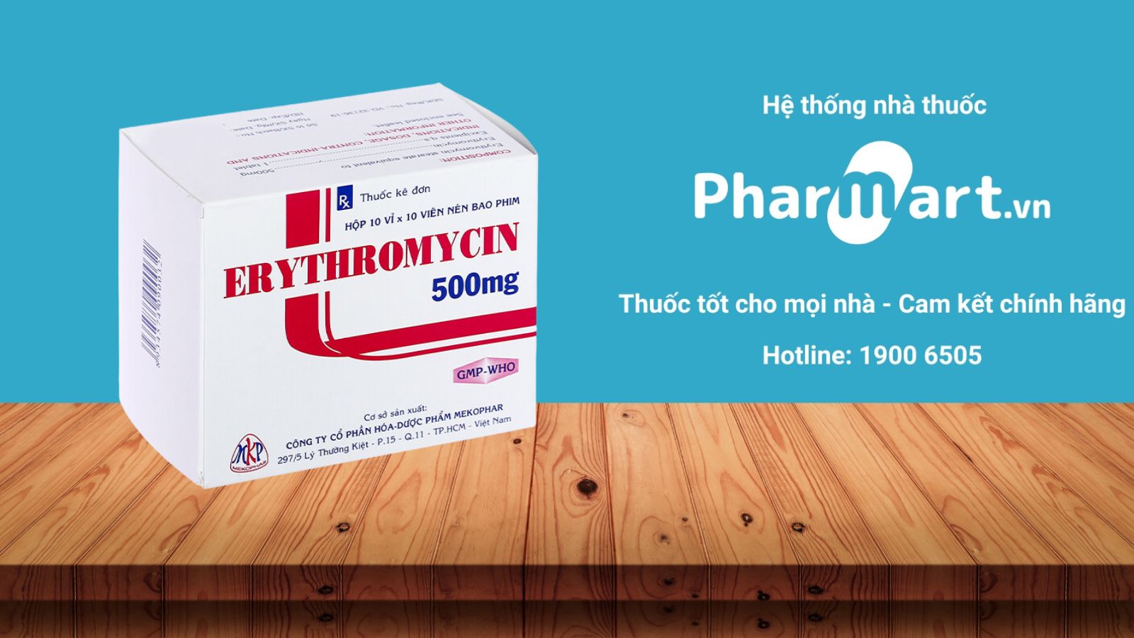 Mua ngay Erythromycin 500Mg Mekophar ch&iacute;nh h&atilde;ng tại pharmart.vn