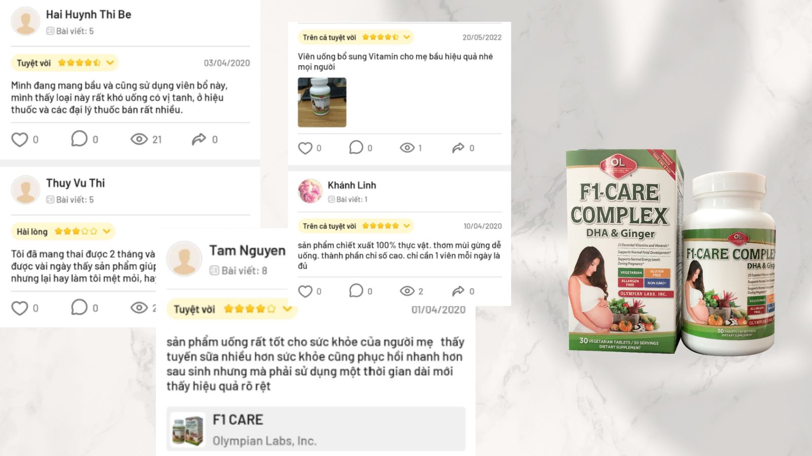 Review về F1-Care Complex tr&ecirc;n một số diễn đ&agrave;n review