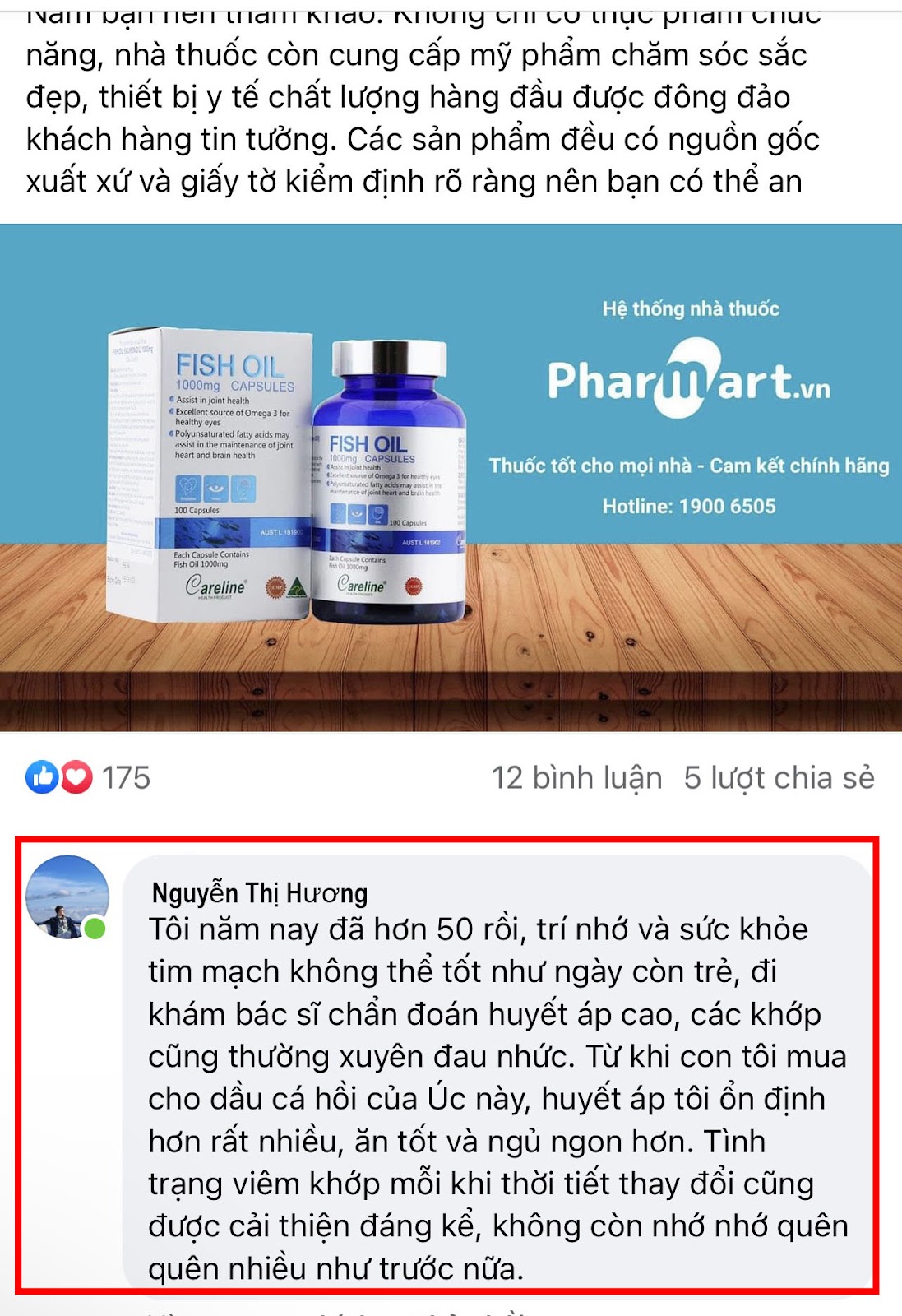 Phản hồi từ người d&ugrave;ng Facebook khi tin d&ugrave;ng sản phẩm từ Hz888a.com
