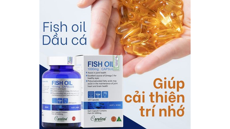 Tr&iacute; nhớ được cải thiện khi d&ugrave;ng dầu c&aacute; Fish Oil 1000mg Careline