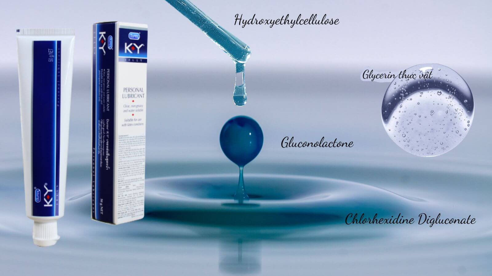 Th&agrave;nh phần ch&iacute;nh của gel b&ocirc;i trơn Durex